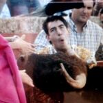 Cornada que ha sufrido en el cuello el diestro malagueño Saúl Jiménez Fortes