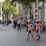 Marc Márquez y Dani Pedrosa, como dos barceloneses más
