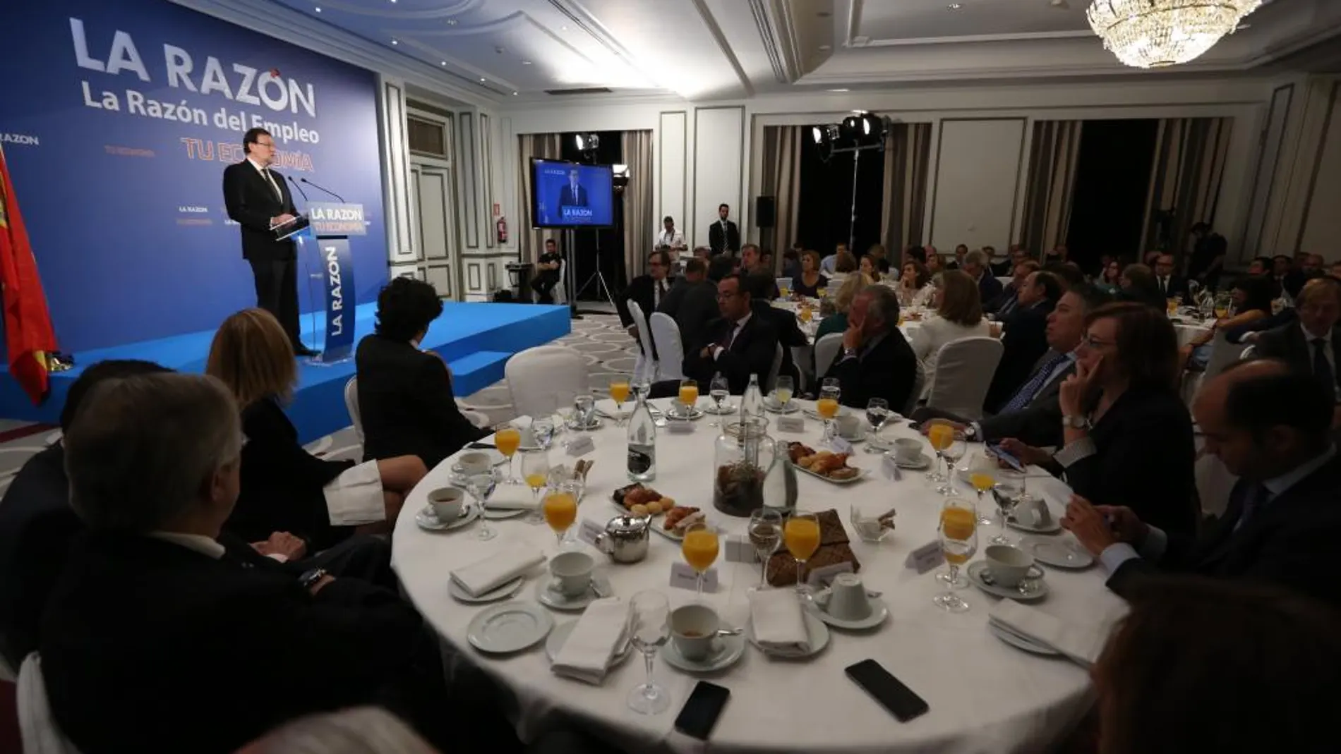Un momento de la intervención del presidente del Gobierno.