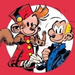 Spirou y sus amigos se han paseado por su tiempo, aunque también han echado la vista atrás. En «El botones de verde caqui», por ejemplo, encontramos al botones en una intriga relacionada con la ocupación nazi en Bélgica, mientras que en el álbum «La luz de Borneo» hay un actualísimo discurso ecológico