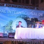 Alfredo Pérez Alencart durante su intervención en el Festival Internacional de Poesía de Granada, en Nicaragua