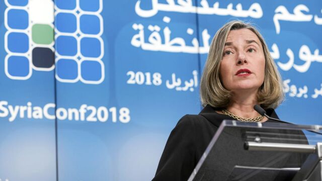 La jefa de la diplomacia de la UE, Federica Mogherini, en Bruselas