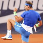 El tenista español Rafa Nadal celebra un punto