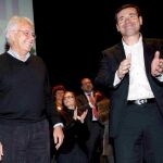 Felipe González y Tomás Gómez en un acto electoral