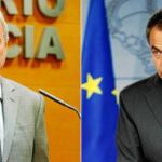 El presidente de la Comunidad Autónoma, Ramón Luis Valcárcel. El jefe del Ejecutivo central, José Luis Rodríguez Zapatero