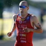 El español Fernando Alarza, plata en el Europeo de triatlón. Foto: Ap