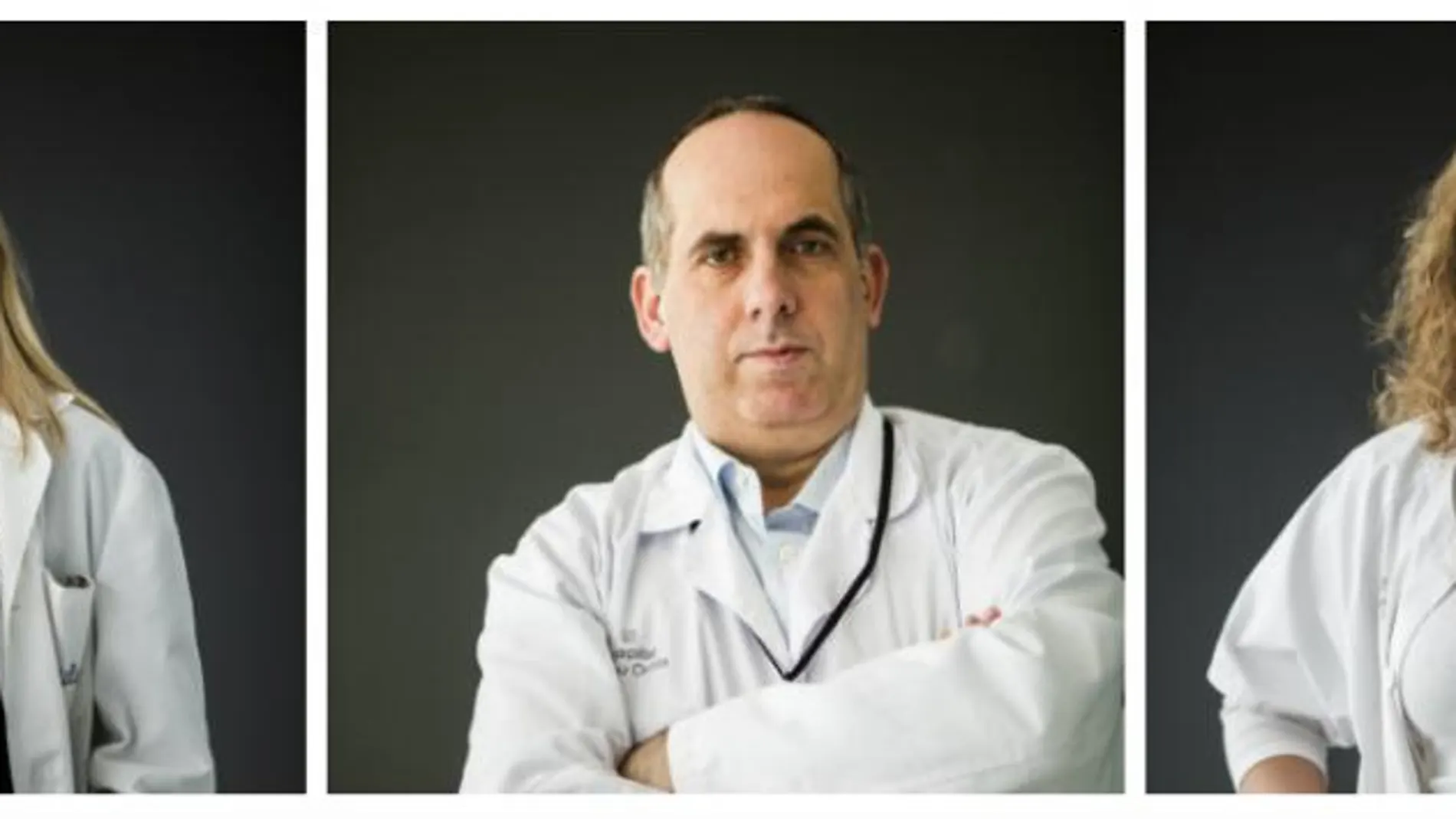 María José García, técnico superior prevención de riesgos; Ignacio Gómez de Arcaya, urólogo; Ángeles Molina, auxiliar administrativa