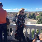 Un detalle de su visita a Roma