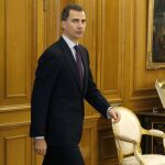 El rey Felipe VI en una de sus audiencias dentro de la segunda ronda de contactos con las formaciones políticas