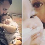 Jesé Rodríguez y Aurah Ruiz junto al pequeño Nyan / Instagram