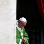 El papa, ayer en la Plaza de San Pedro