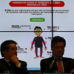 El ministro de Salud y Protección Social de Colombia, Alejandro Gaviria, a la derecha, en una rueda de prensa para dar a conocer los peligros del virus zika
