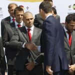 Don Felipe, con Víctor Valdés