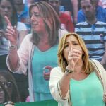 La secretaria general del PSOE andaluz, Susana Díaz, ayer en un acto electoral en Jaén