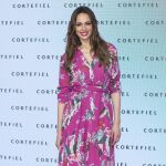 Eva González en la presentación de la nueva campaña Cortefiel