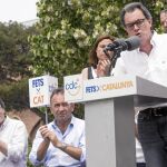 Mas, durante el mitin de CDC de ayer en el recinto de Sant Pau