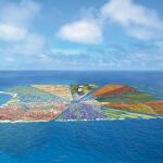 Una isla de plástico rescatado del mar