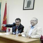 Juan Espadas hace indicaciones durante un momento de su reunión con la asociación de parques empresariales