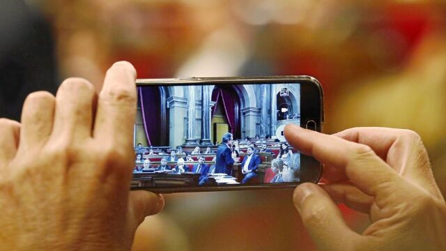 Mas y Junqueras, en la última sesión de control de la legislatura en el Parlament el pasado julio