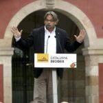 Fotografía tomada el día 12/06/2010 del actual presidente del Parlamento catalán y dirigente de Esquerra Republicana de Cataluña (ERC), Ernest Benach, quien ha anunciado esta tarde, a través de un comentario en su "blog"en Internet, que deja la primera l