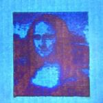 Mona Lisa microscópica, de sólo 50 micras de largo, y 10.000 veces más pequeña que la original.