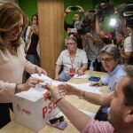 Susana Díaz indicó que si gana llamará a los demás candidatos para pedirles que arrimen el hombro