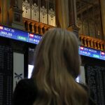 Panel informativo de la Bolsa de España