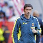 El entrenador del Rayo Vallecano, Paco Jémez, durante el partido frente al Levante.