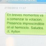 «Atentos al voto del compañero»