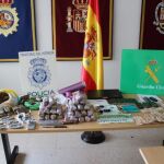 Imagen de la droga incautada en la operación