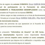 Reproducción de páginas del informe policial. Los investigadores recogen una hilera de irregularidades en torno a la justificación del curso realizada por los representantes del Centro de Estudios Tecnológicos SC (Cestec SC)