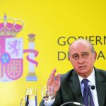 Jorge Fernández Díaz, en la rueda de Prensa de ayer, que trató sobre el terrorismo