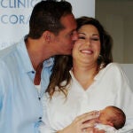 Tamara, junto a su marido
