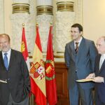 Javier León de la Riva y Heliodoro Gallego, ayer en Valladolid