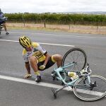 Un ciclista, durante una etapa.