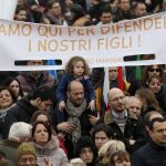 Los manifestantes que celebraban el "Día de la Familia", se concentraron en el Circo Máximo