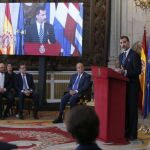 El Rey Felipe VI durante su intervención en el acto.