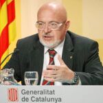 El conseller de Innovació, Josep Huguet, ayer después de la reunión del Ejecutivo catalán