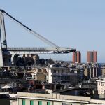 Vista del puente Morandi esta mañana / Foto: Ap