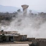 Combates entre la guerrila kurda y el Estado Islámico en la zona kurda de Siria.