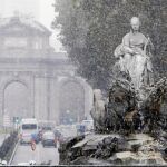 La Agencia predecía que nevaría desde la tarde de ayer hasta el martes, incluido. Ayer cambió la predicción para afirmar que nevaba por la mañana y que el martes sólo llovería