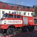 Imagen del incendio de un albergue de refugiados en Alemania el pasado mes de abril.
