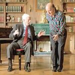 Leslie Nielsen, en un momento de su cameo en «Spanish movie», junto a Chiquito de la Calzada