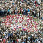 El memorial que recordó a las víctimas tras los atentados del 17A. Foto: Josep Lago / Shooting