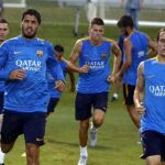 La plantilla del Barcelona realizó su primer entrenamiento en Estados Unidos