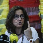Imagen de archivo de la alcaldesa de Sant Cugat del Vallés Mercè Conesa, durante una rueda de prensa