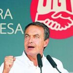 Zapatero en el mítin de la fiesta minera de Rodiezmo