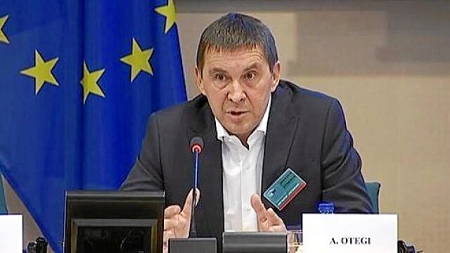 Arnaldo Otegi intervino en el Parlamento Europeo invitado por Podemos e Izquierda Unida.