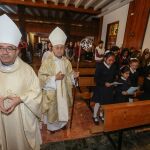 El cardenal Blázquez y el obispo auxiliar de Valladolid, Monseñor Argüello, poco antes del inicio de la Santa Misa