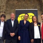 El alcalde de León, Antonio Silván, y la consejera de Agricultura, Milagros Marcos, visitan el rodaje de MasterChef Celebrity junto a Eva González, Jordi Cruz, Samantha Vallejo y Pepe Rodríguez